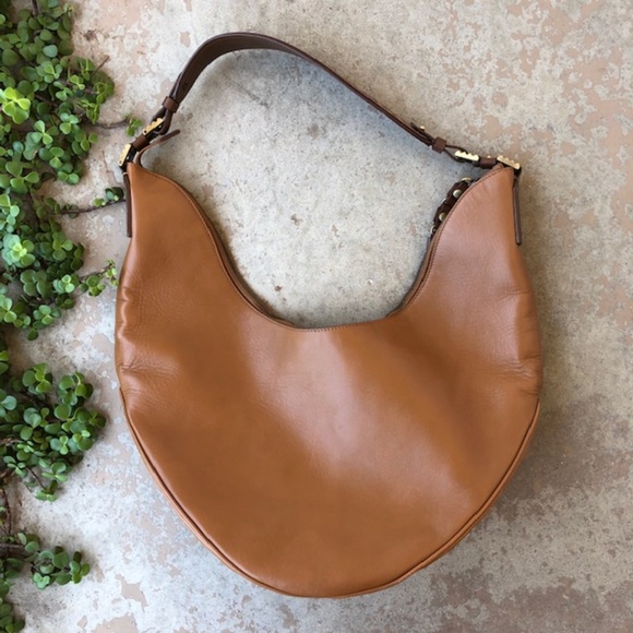 Aquatalia Leather Tassle Embossed Handle Hobo Bag - Picture 3 of 8